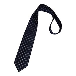 GIANFRANCO FERRE Blue Geometric Silk LUXURY Tie ITALY